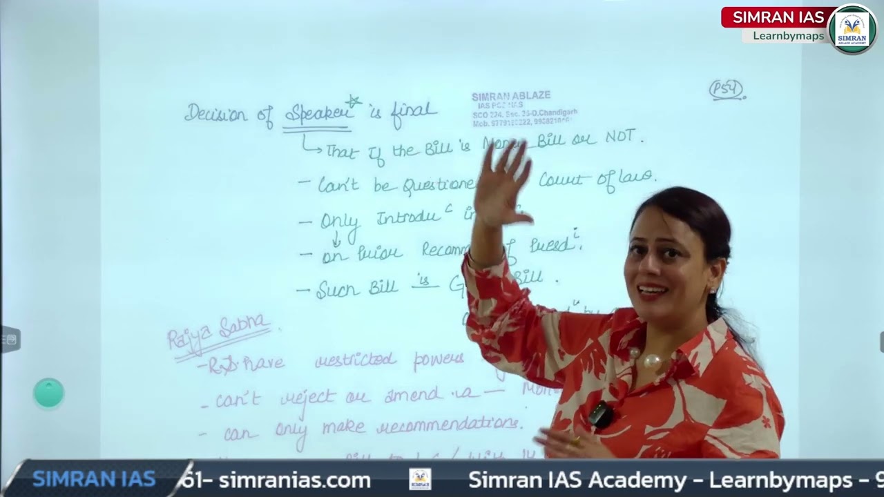 Lec 105 | Money Bill | Article 110 | By Pamel Ma'am