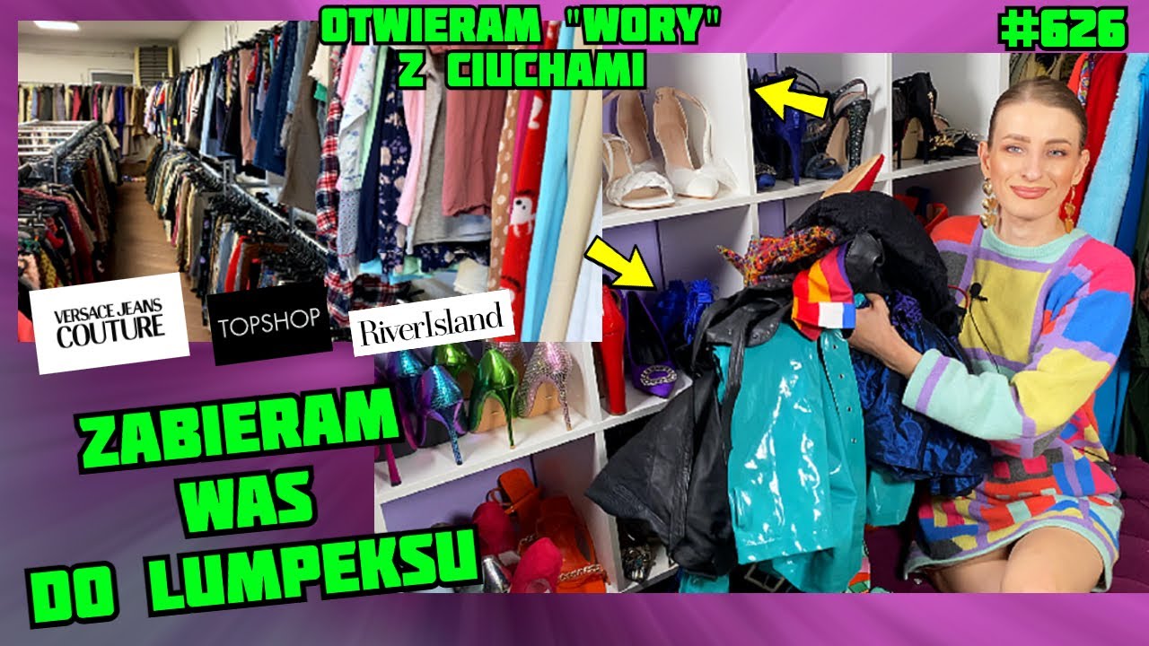 ZABIERAM WAS DO LUMPEKSU🤩 OTWIERAM "WORY" Z ODZIEŻĄ UŻYWANĄ😁 KUPIŁAM SPÓDNICĘ VERSACE JEANS🤩 