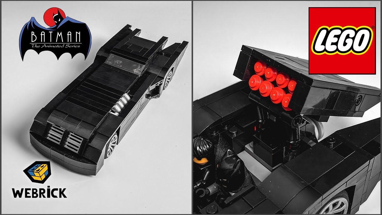The Animated Serie Lego Batmobile V2 - LEGO MOC - with guns, missles launcher & grappling hooks!