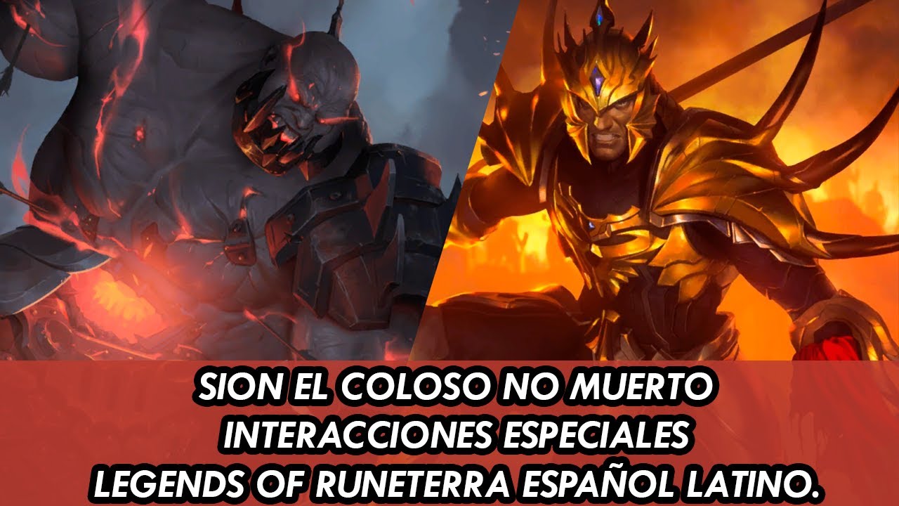 SION EL COLOSO NO MUERTO INTERACCIONES ESPECIALES LEGENDS OF RUNETERRA ESPAÑOL LATINO.