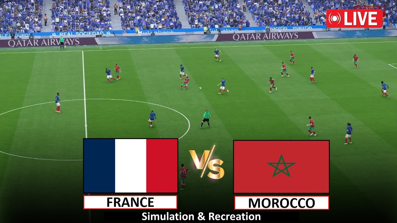 🔴Live : France vs Morocco I Video Game Simulation I Full Match Live Stream I 10 July, 2026