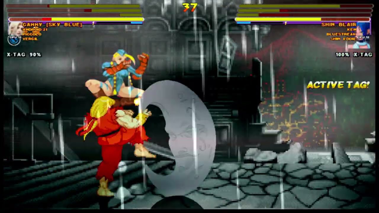 [4K] MUGEN: ETB – Android 21, Piccolo, Vergil, Cammy Sky Blue vs Ken, Bluestreak, S. Eddie, S. Blair