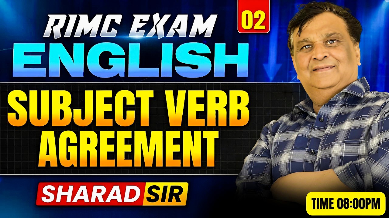 RIMC 2026 English: Subject Verb Agreement Full Chapter🔥 | Most Important Rules + Tricks #RIMC2026