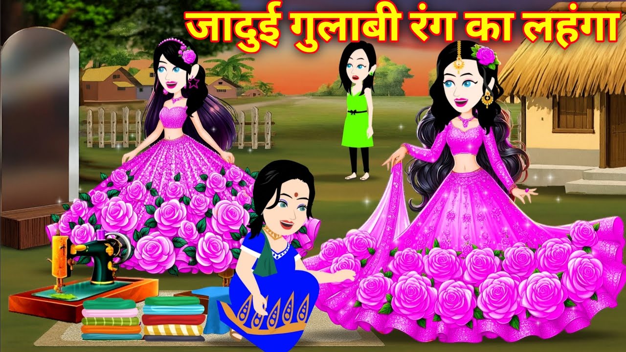गुलाबी रंग का जादुई लहंगा | Fairy Lehenga Story in Hindi | Jadui Kahani | Bedtime Story | Kahaniya