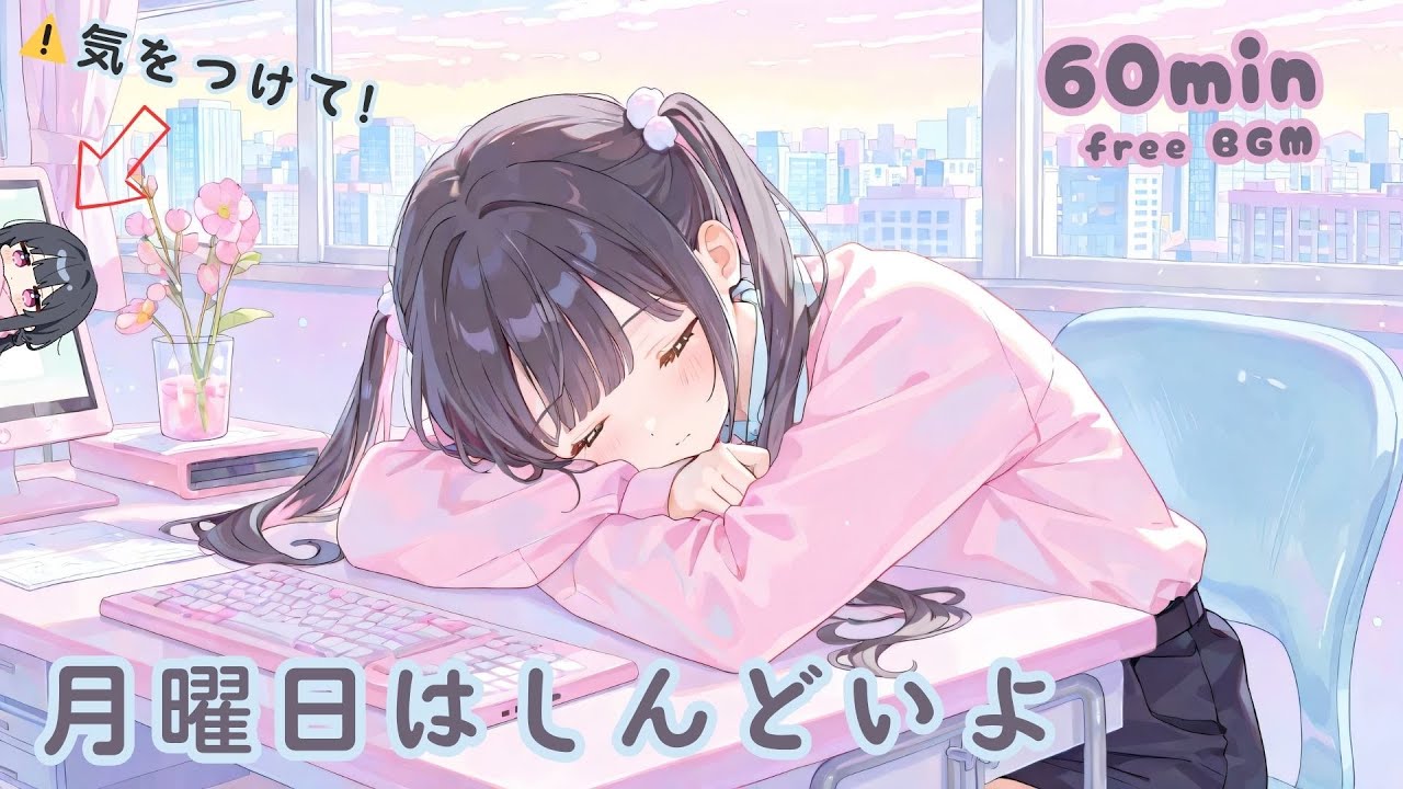【フリーBGM】月曜日はしんどいよ【Chill / かわいい / 作業用/ 勉強用BGM】1時間耐久