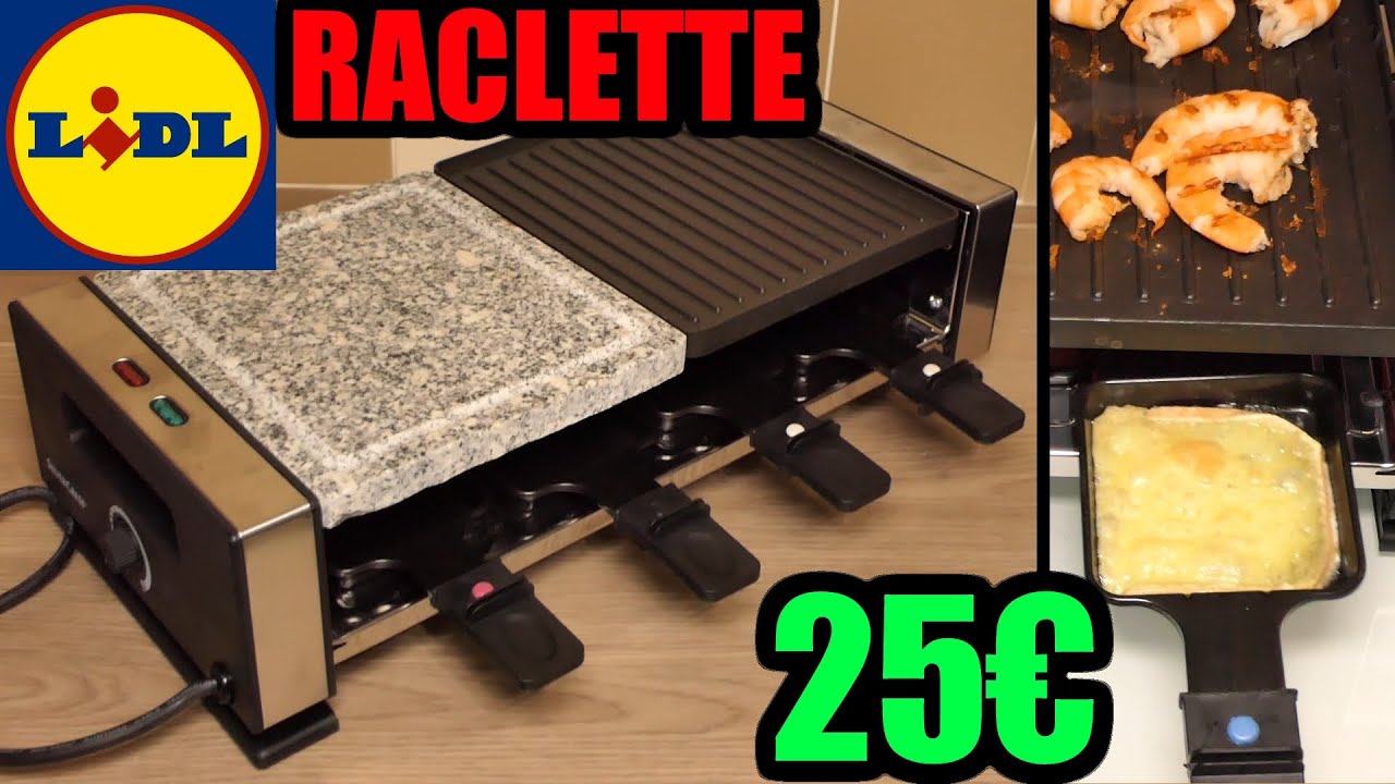 LIDL Raclette gril 1400w Pierre chauffante et gril double face SILVERCREST SRGS 1400 B3