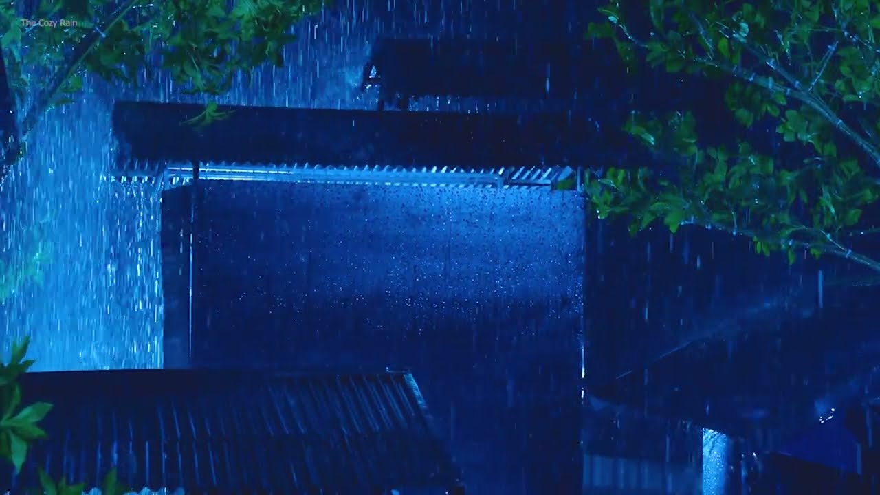 Relieve Stress So You Can Sleep Instantly with Heavy Rain and Mighty Thunder on Tent Roof at Night
