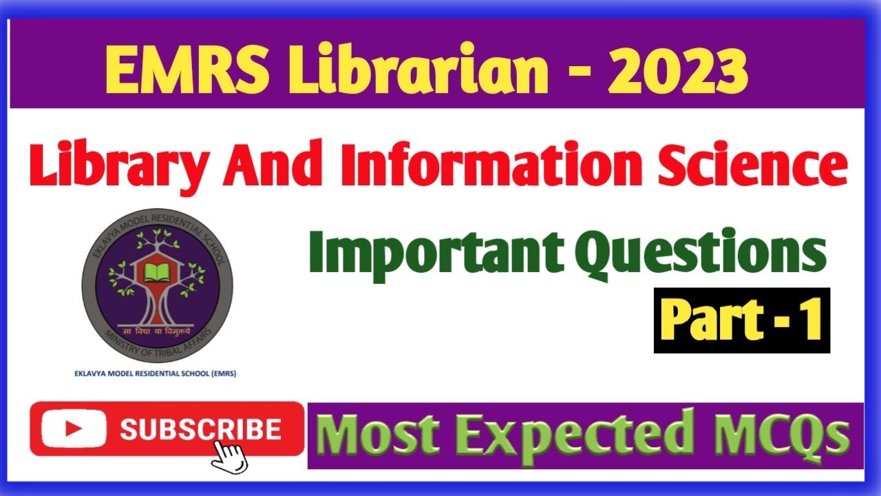 Crack the EMRS Librarian Recruitment: Library and Information Science MCQs