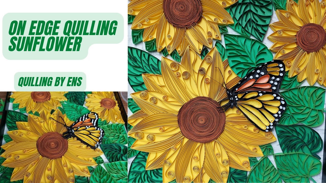 On Edge quilling Sunflower #quilling #diy #diycrafts #quillingflowers #filigrana #filigrana