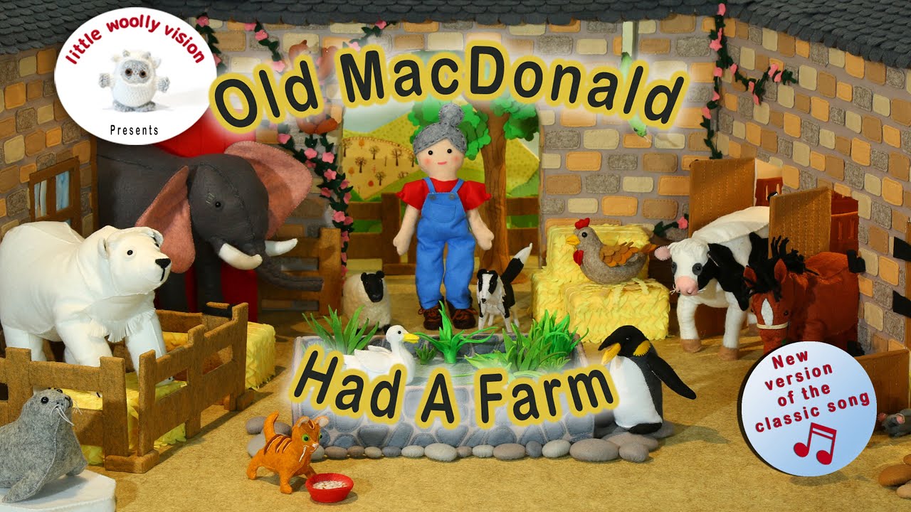 Old MacDonald Had A Farm | Little Woolly Vision - Stop-Motion Animated Nursery Rhymes & Kids Songs