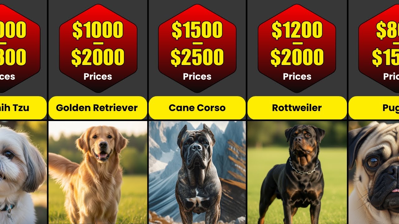 Comparison: The Most EXPENSIVE Dog Breeds in The World