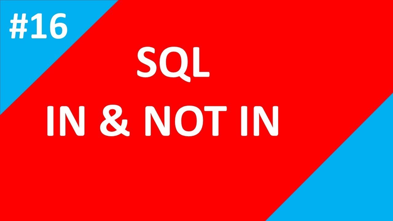 IN and  NOT IN operator | Part-16 | SQL Tutorial | Tech Talk Tricks
