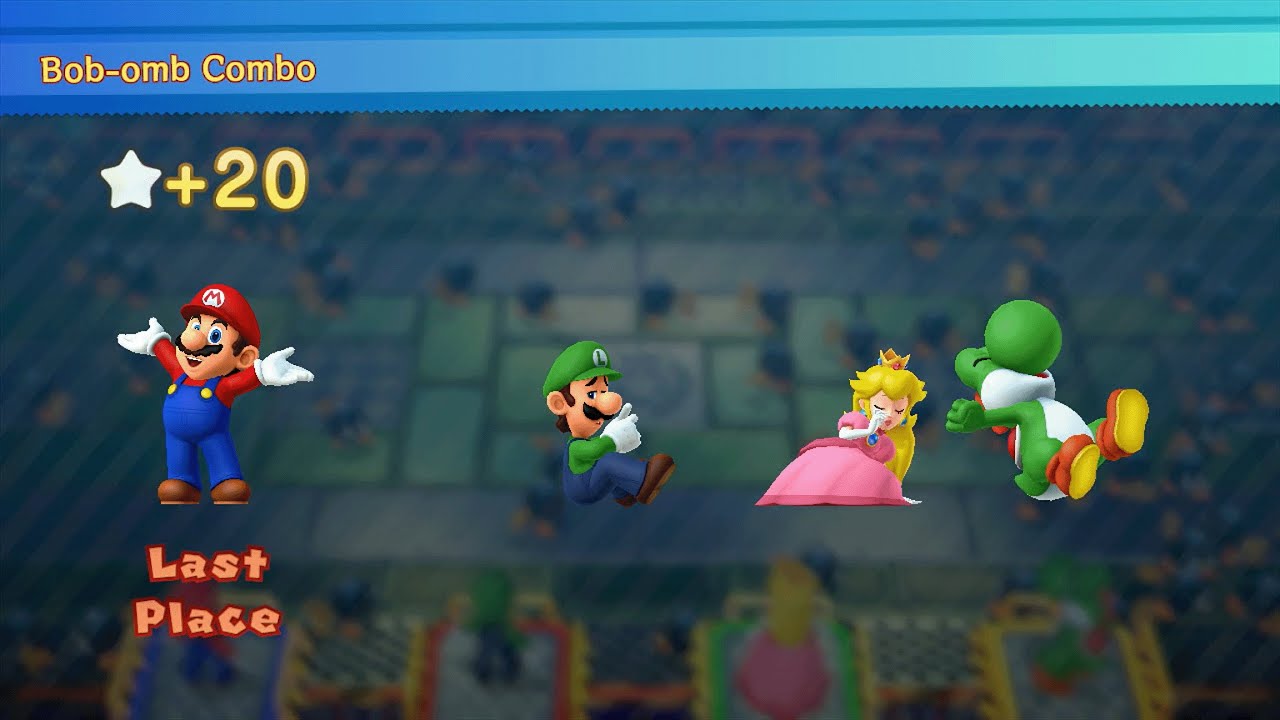 Mario Party 10 - Mario vs Luigi vs Peach vs Yoshi - Mushroom Park