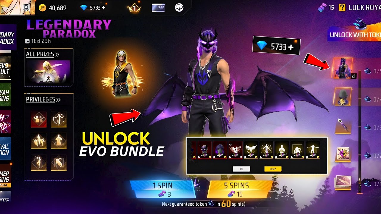 Paradox Evo Bundle Token Tower Event🤯 | Paradox Token Tower | Free Fire New Event | FF New Event