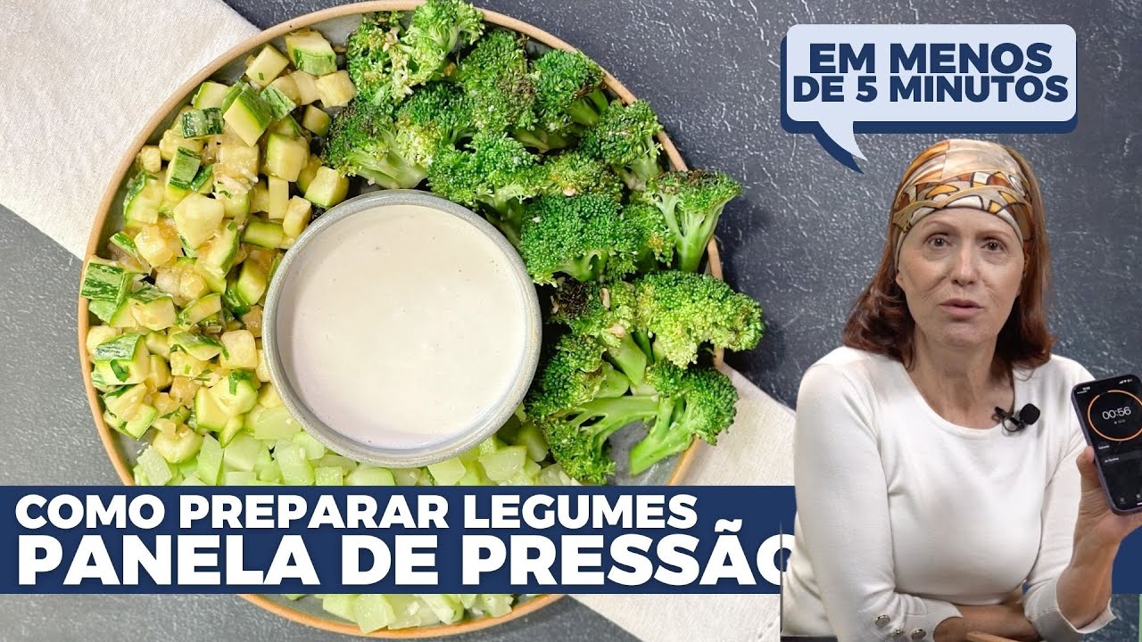 Legumes na pressão em 1 minuto, DICA PARA NÃO DEIXAR DE COMER LEGUMES TODOS OS DIAS
