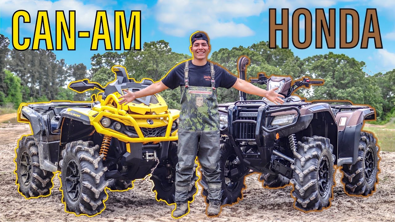 CAN-AM VS HONDA | DEEP MUD RIDING!