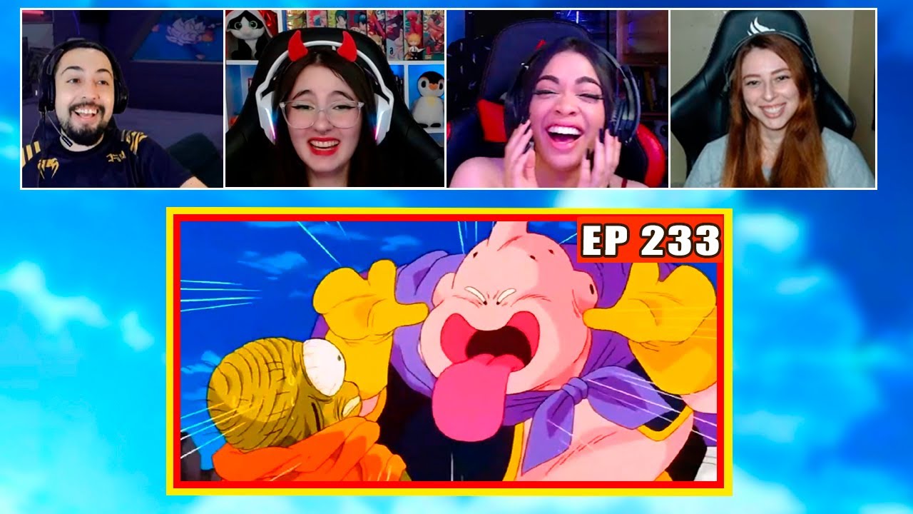 Majin boo mostra seu Poder | 4 Pessoas Reagindo | Dragon Ball Z - EP 233