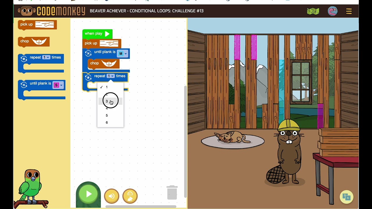 Beaver Achiever Conditional Loops 13