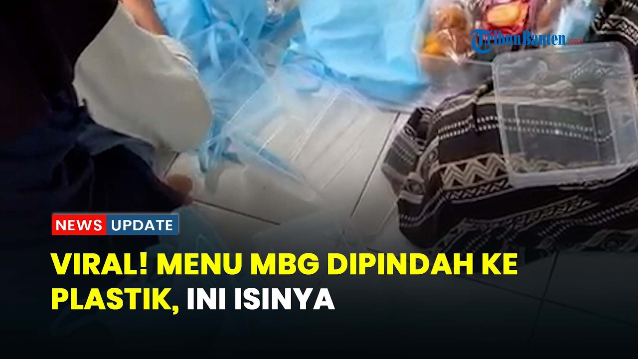 Viral Video Ibu-ibu di Menes Pandeglang Pindahkan Menu MBG ke Plastik, Ini Isinya