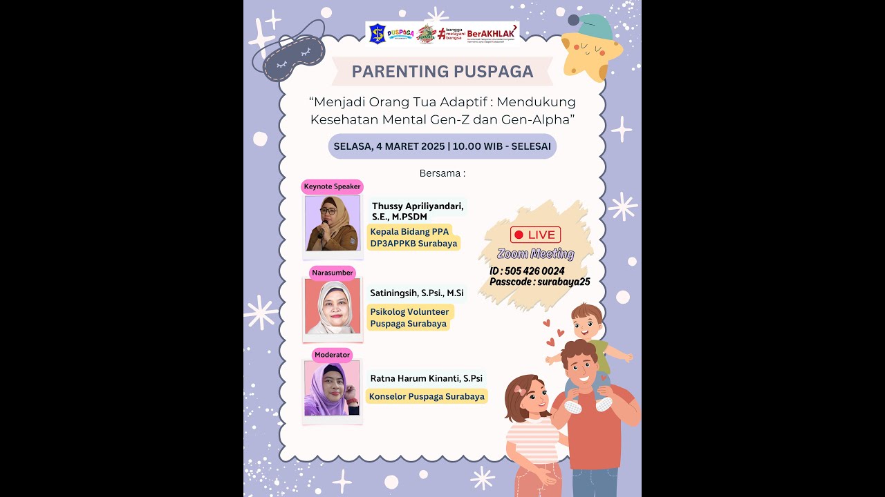 Kelas Parenting Puspaga Surabaya - Orangtua Adaptif Untuk Generasi Z dan Alpha