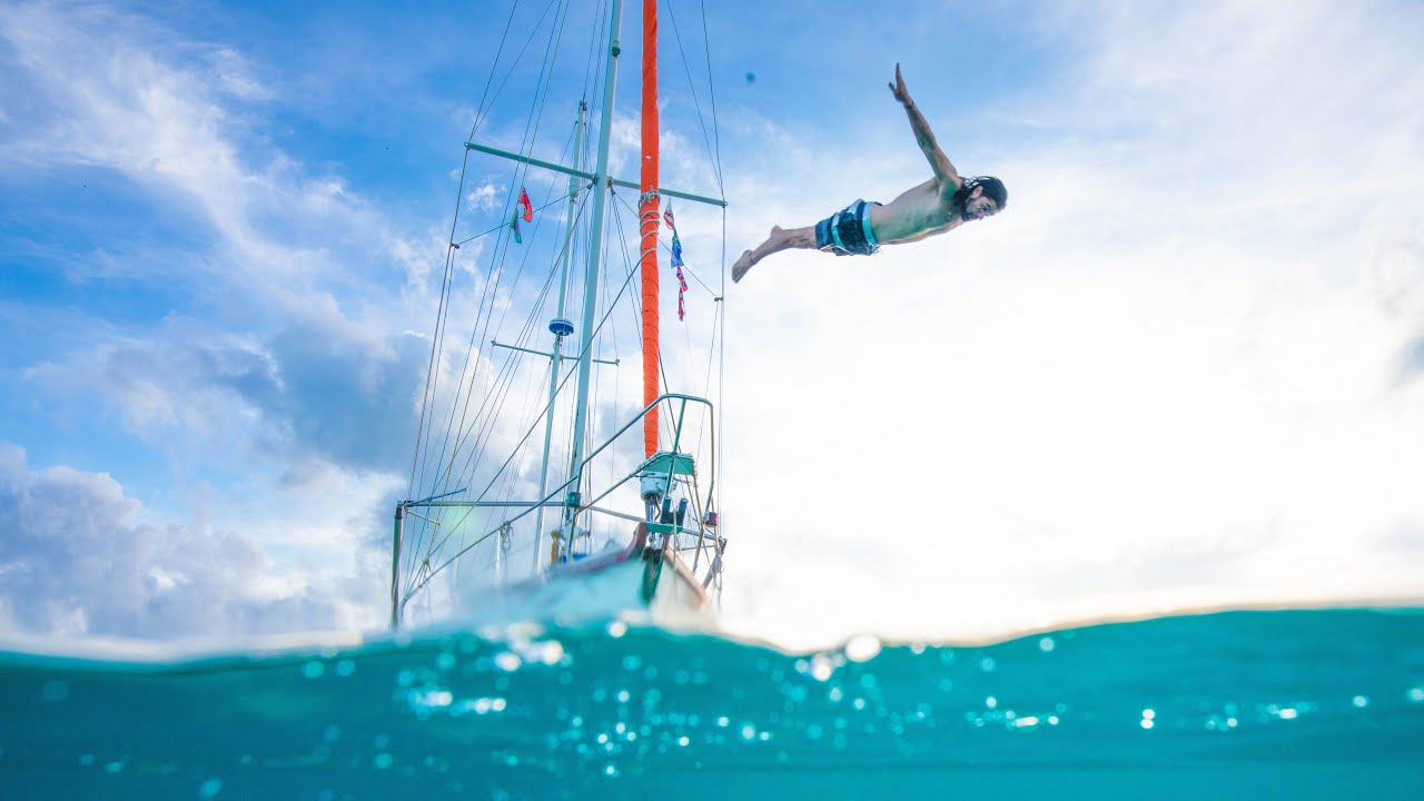 We sailed into a SWIMMING POOL! Sailing Vessel Delos Ep.246