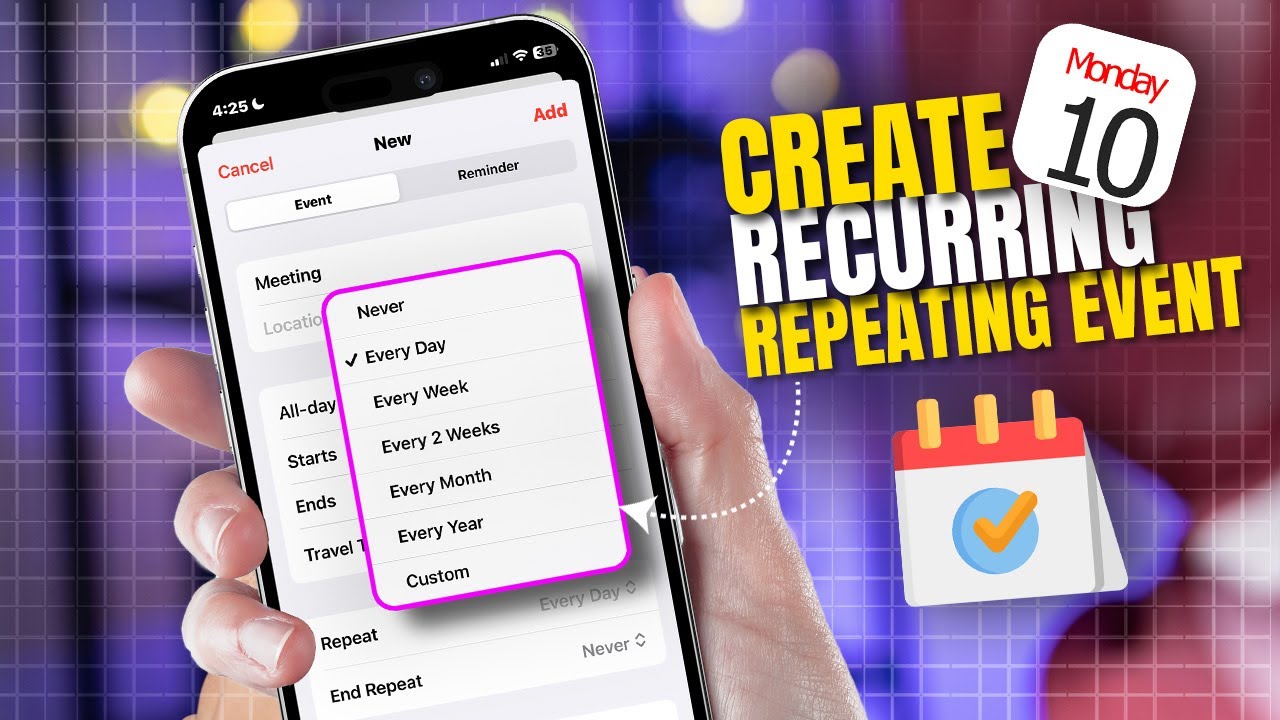 How to Create a Recurring/Repeating Calendar Event on iPhone | Make Reappearing Events on iPhone