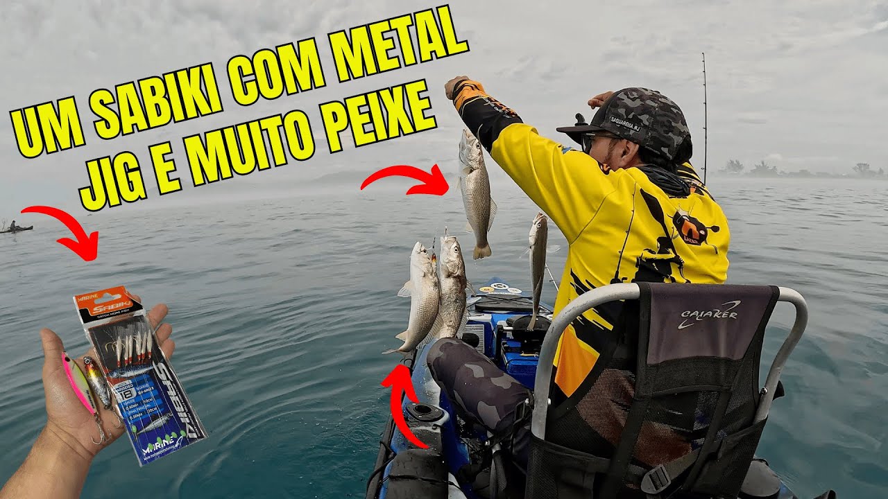 USANDO ESSA DICA PEGUEI MUITO PEIXE NESSA PESCARIA DE CAIAQUE USANDO APENAS SABIKI E UM METAL JIG