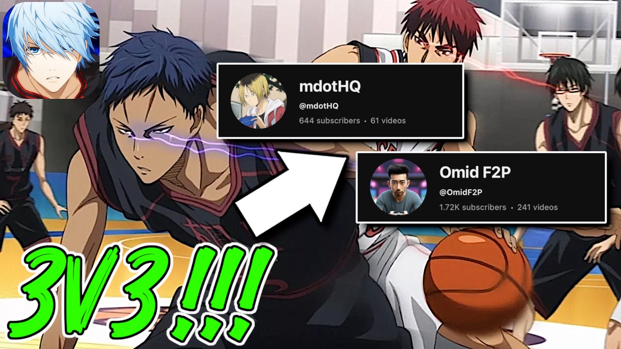 3v3 AGAINST VIEWERS! w/ MDOTHQ & OMID F2P | Kuroko's Basketball Street Rivals