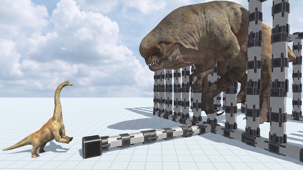 Land Rescue Race: Brachiosaurus vs Monsters Saving Trapped Dinosaurs! - Dinosaur Simulated