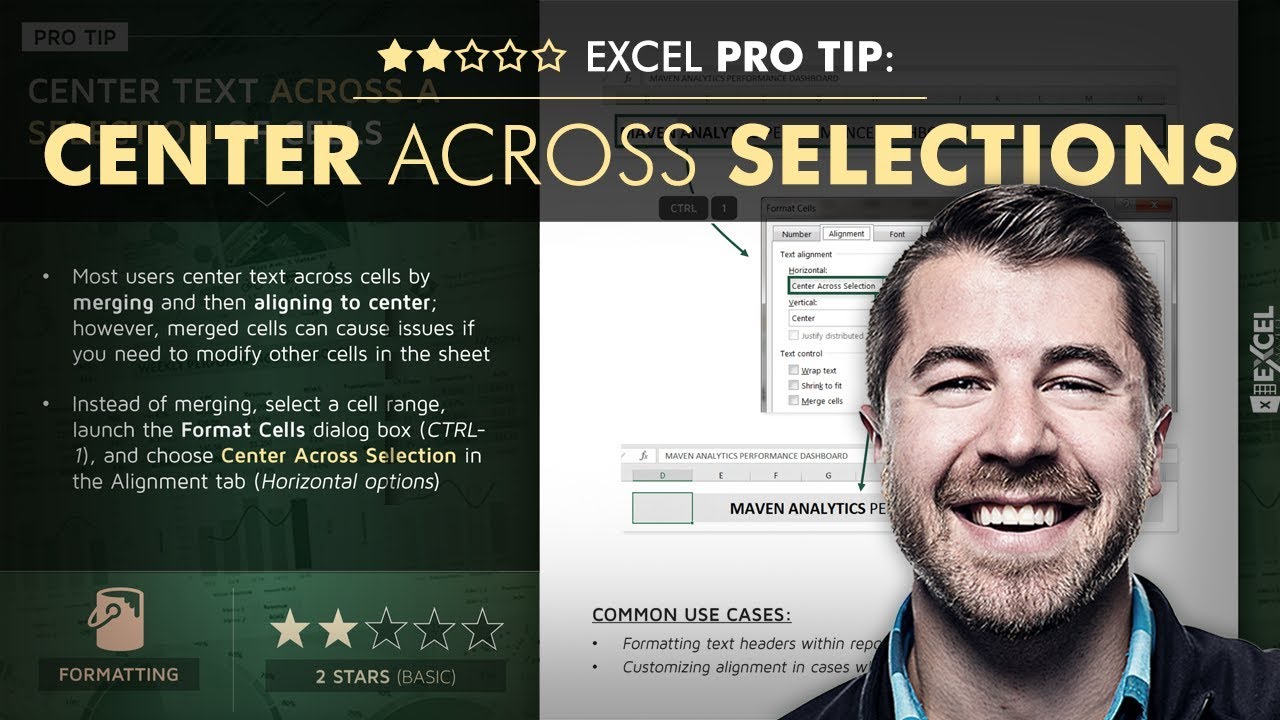 EXCEL PRO TIP: Center Across Selection