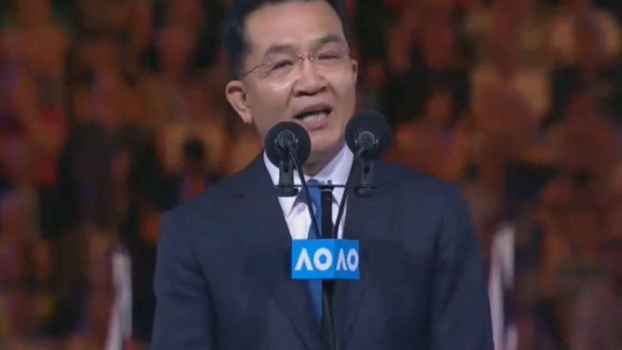 KIA official's EPIC speech after an epic #AusOpen final - Federer vs Nadal Australian Open 2017