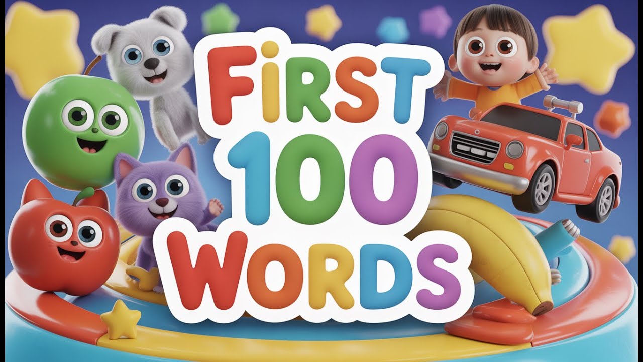 First 100 Words for Kids 👶 | Learn First Words | Toddler Learning Video
