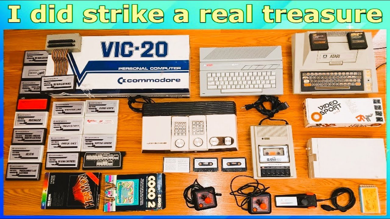 I did strike a real treasure Vic 20 Atari 400 Atari 65XE Rare console by TCR Super Video Arcade