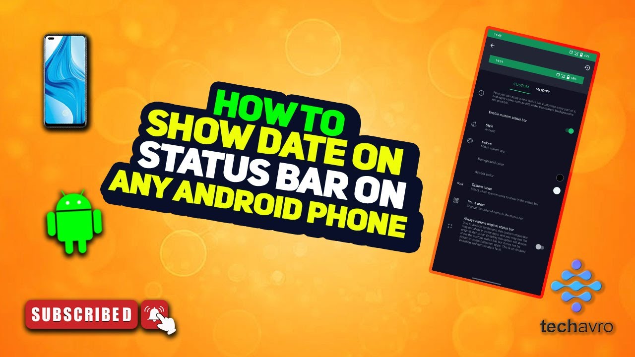 How to Show Date On Status Bar in Any Android Phone 2025