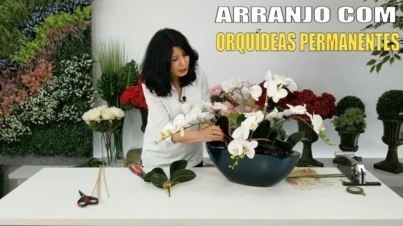 Como Fazer um Maravilhoso Arranjo de Orquideas para Centro de Mesa