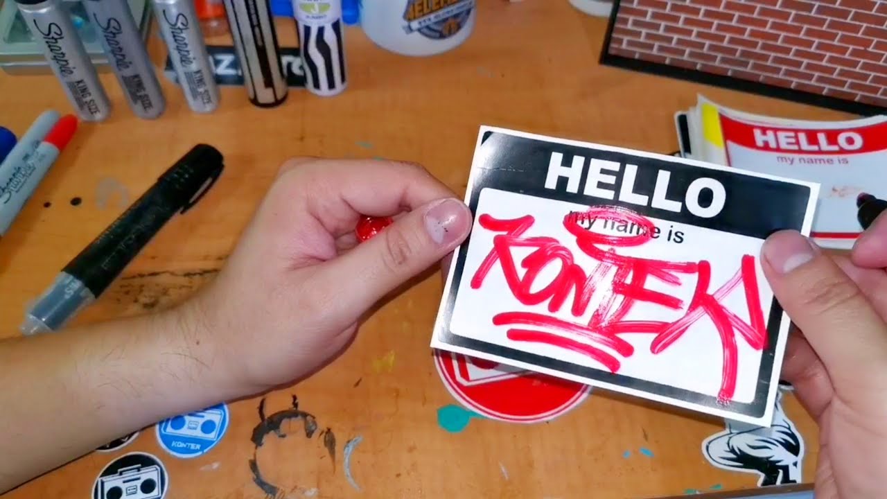 Sticker hello my name is / konter sticker pack