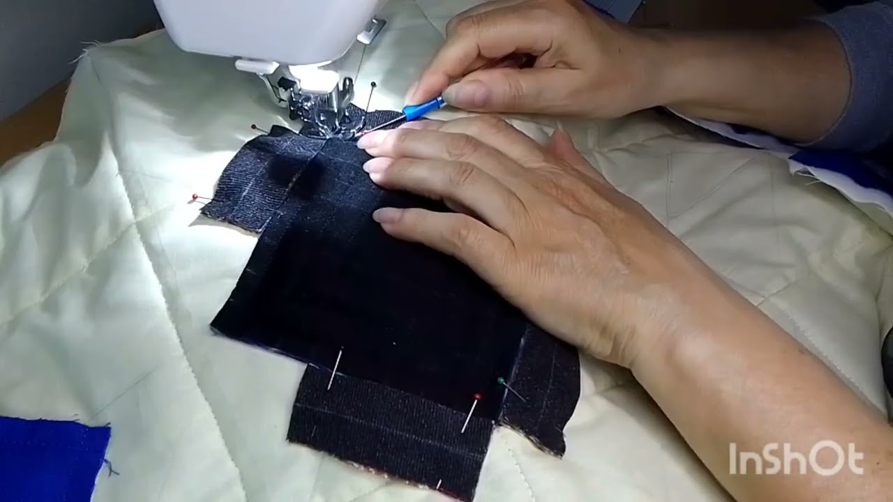 Джинсовый коврик+синель, наконец то я начала его шить.