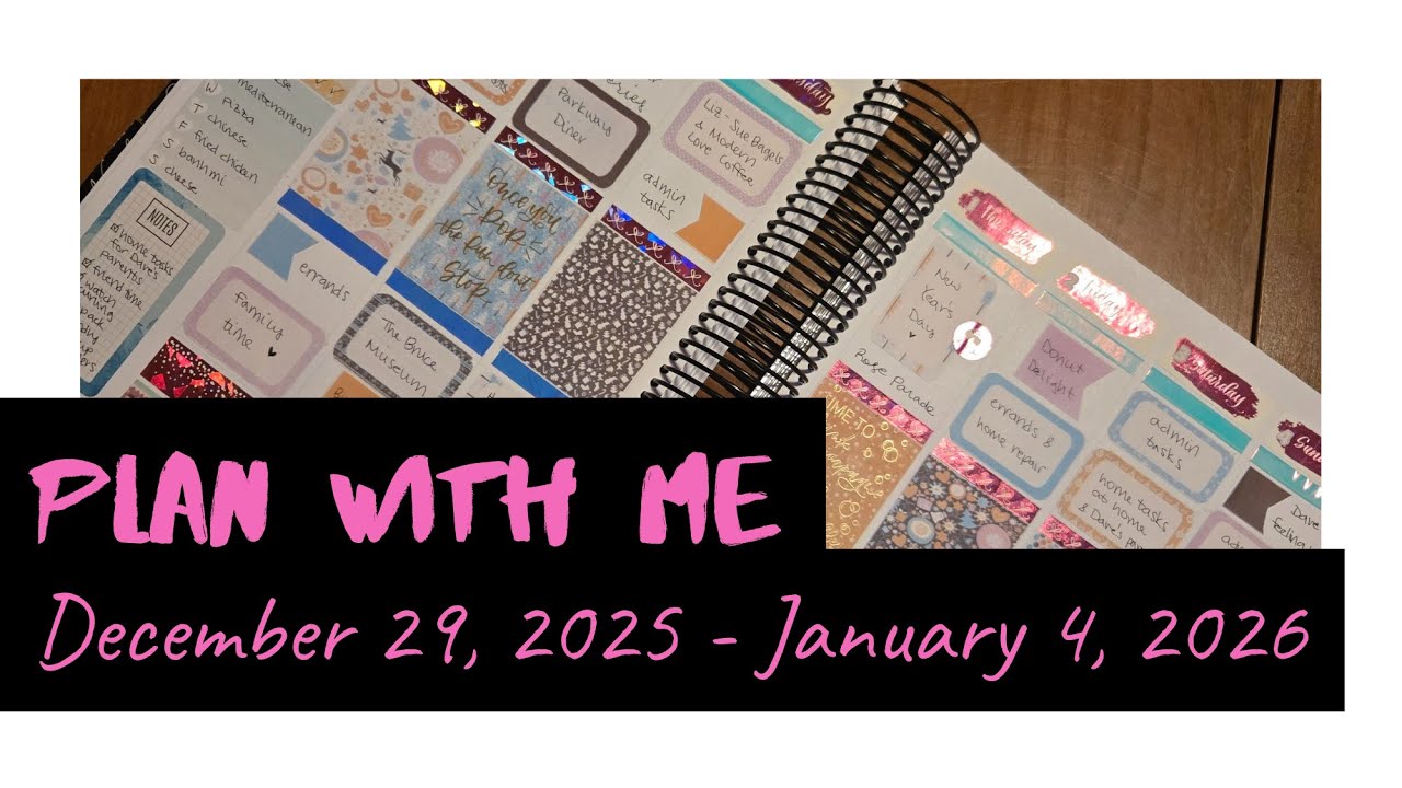 Plan With Me December 29, 2025 - January 4, 2026 | Planner Problem Cute Winter | Plan B Planner