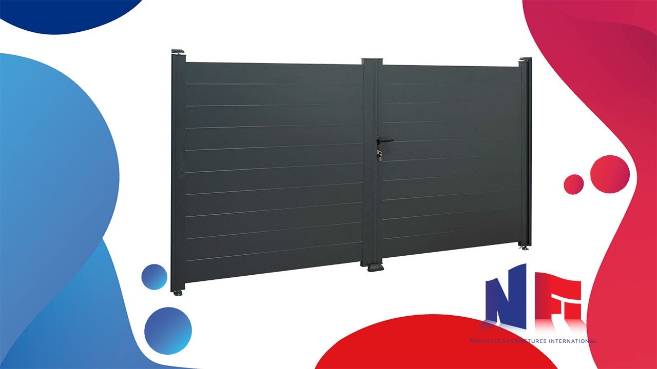 STRONG PLEIN-Portail battant + Battue pilier & Grande gâche (normal + électrique)