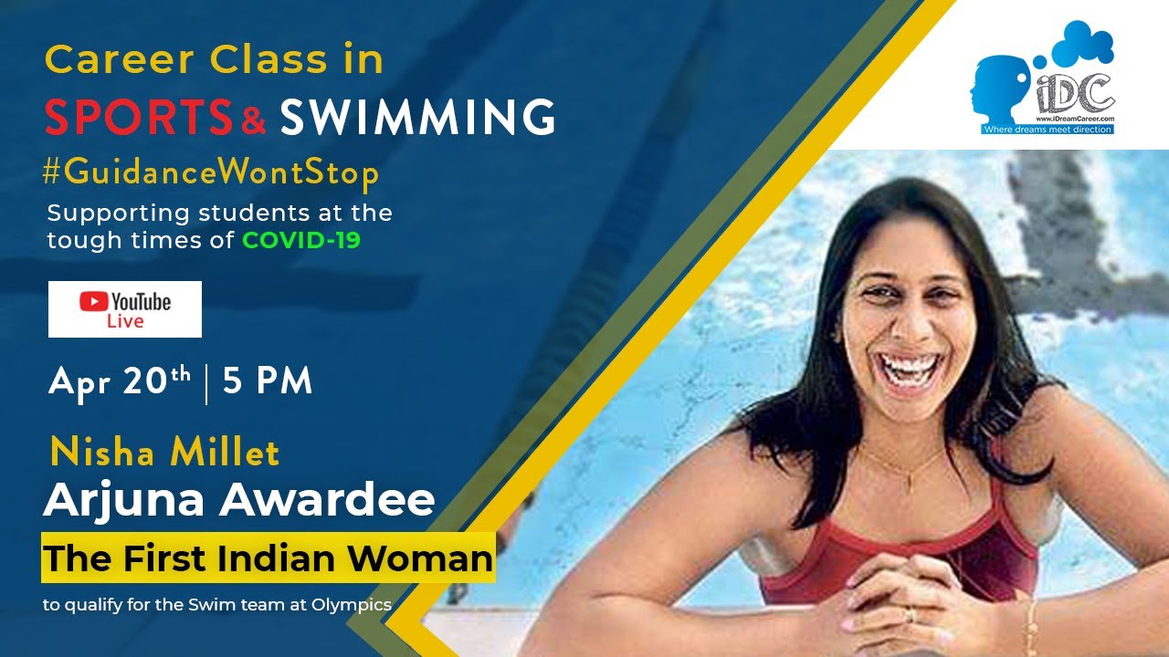 Career Class on Sports/Swimming by Arjuna Awardee Ms. Nisha Millet