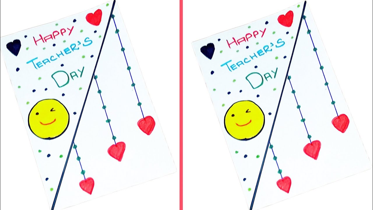 🥰 White Paper 🥰 Teachers Day Card Idea // Happy Teachers Day greeting card // Teachers Day gift card