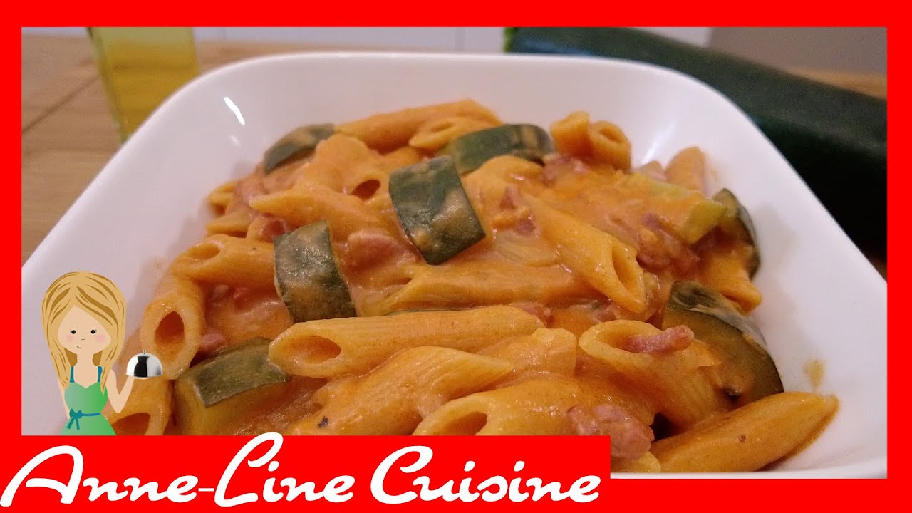 Pâtes courgette et lardons (Cookeo)