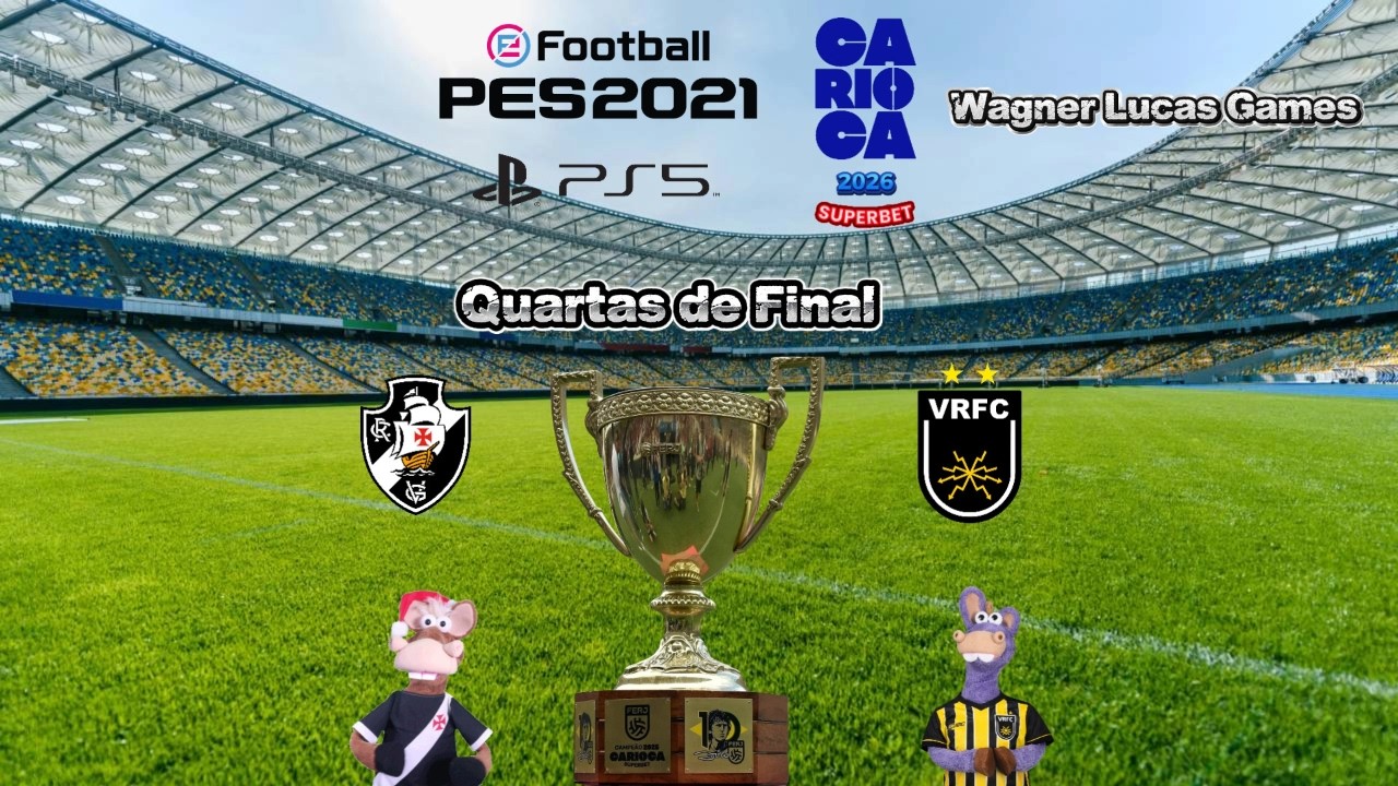 PES 2021 - VASCO x VOLTA REDONDA Carioca 2026 Quartas de Final - Gameplay