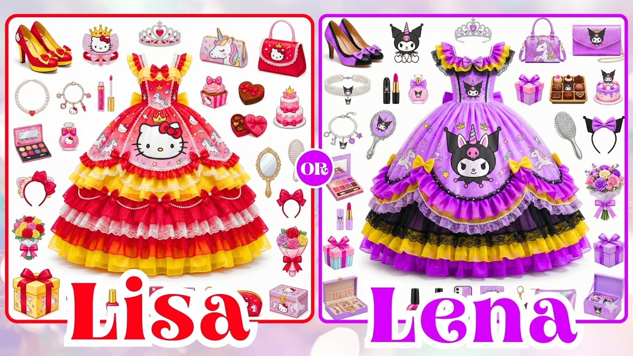 Lisa or Lena 💜🎁❤️ Hello Kitty vs Korumi #lisa #lena #lisaorlena #trending #lisaandlena
