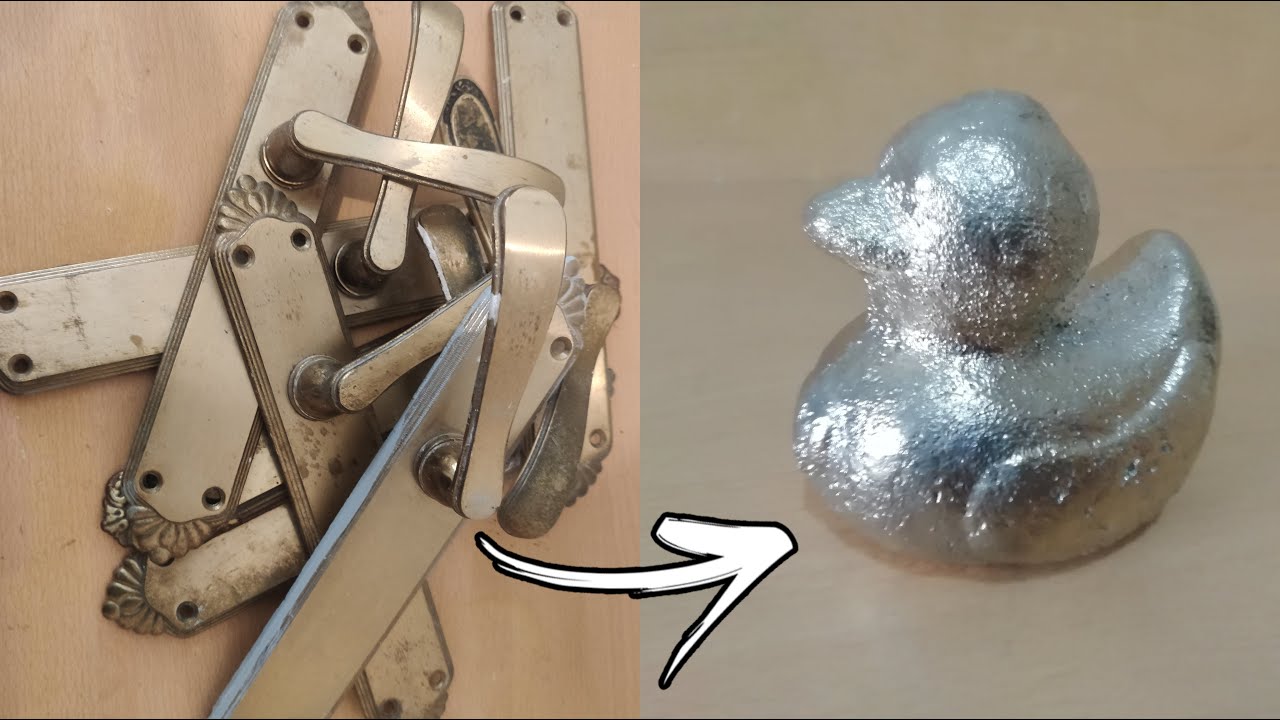 cómo fundir latón en horno casero fundición pomos de puertas domesticos patito aleación de cobre