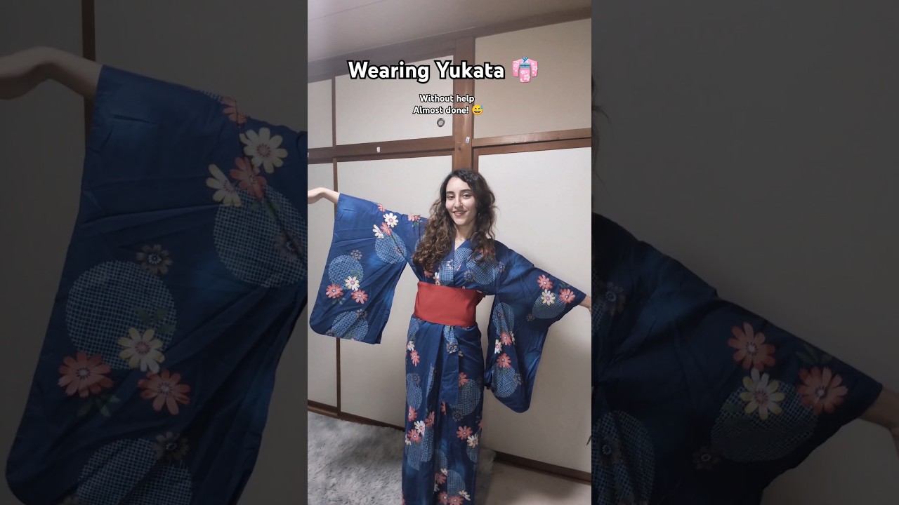 how to wear yukata #kimono #yukata #japan #traditional #japanese #style #shortsfeed