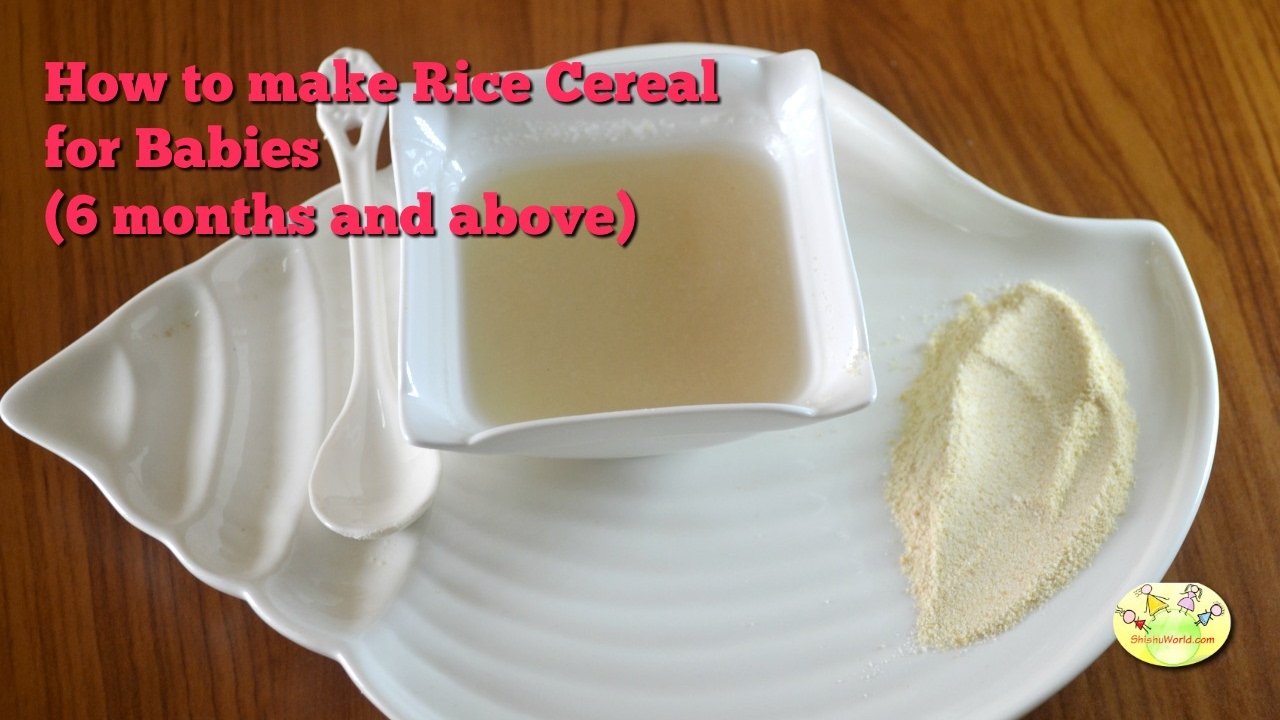 How to make Instant Rice cereal for babies(6+ months) | Baby food recipe - Homemade Cerelac
