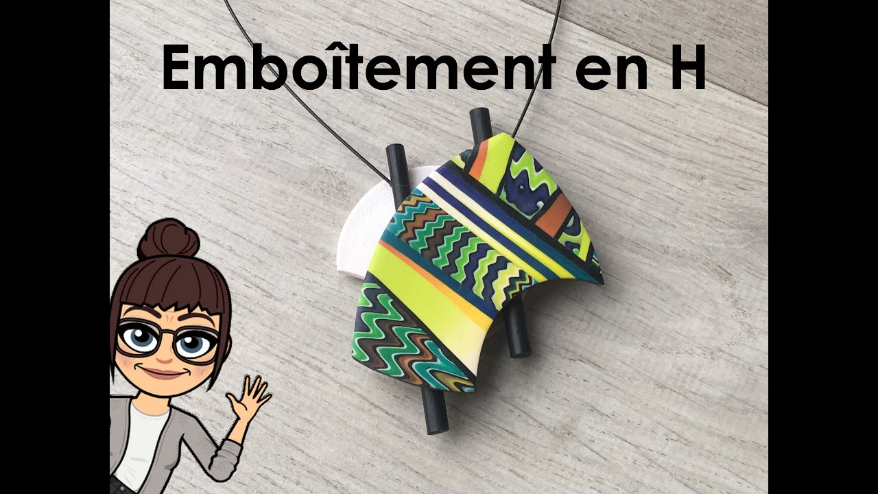 TUTO polymerclay : pendentif modulable et réversible - structure en H