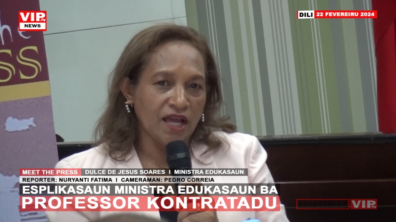 DEKLARASAUN MINISTRA EDUKASAUN, DULCE DE JESUS SOARES KONA BA PROFESSOR KONTRATADU