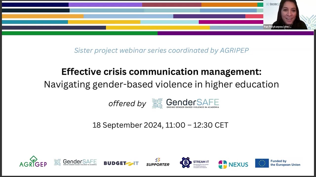 Effective crisis communication management: Navigating gender-based violence in higher education